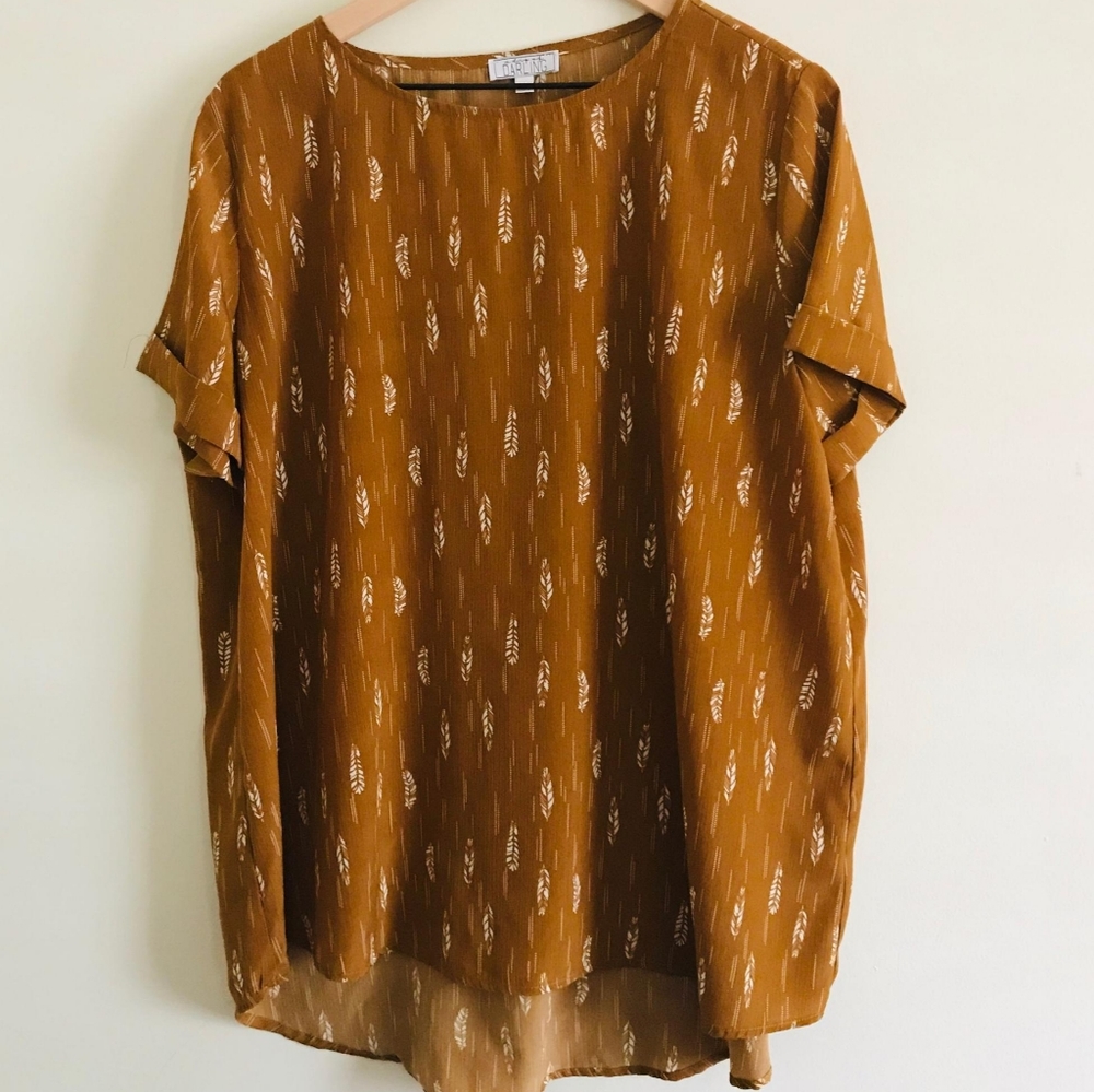 A Dip of Darling Flowy Feather Blouse - Picture 3 of 4